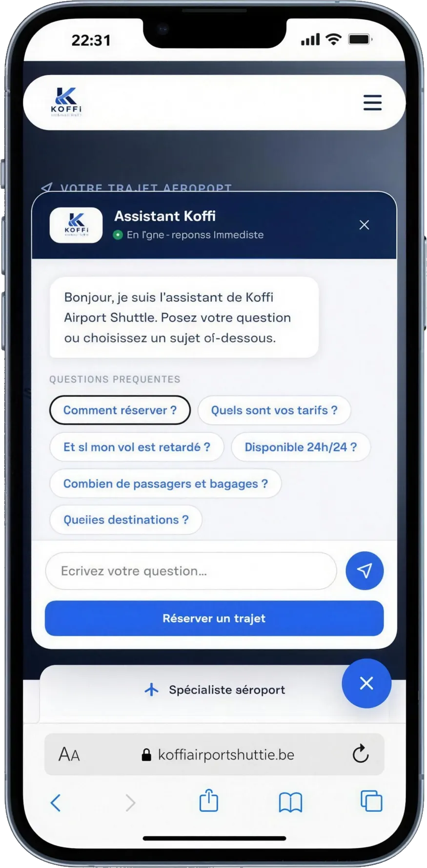 Koffi Airport Shuttle — mobile 2
